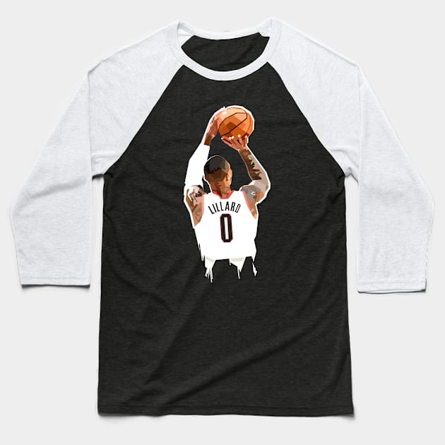 DAMIAN LILLARD Baseball T-Shirt by Vector Baturaja